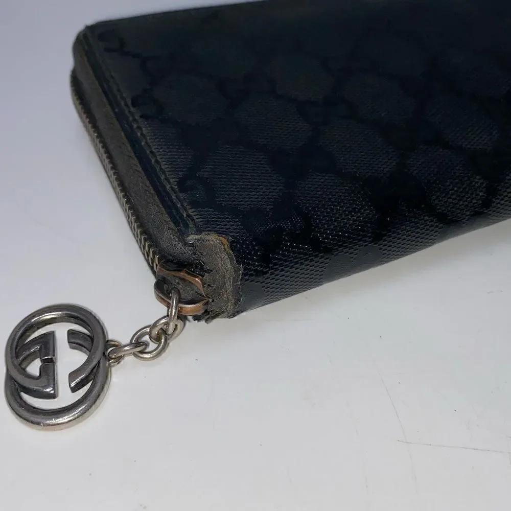 Authentic GUCCI Monogram  Zippy Wallet Black - Picture 7 of 11